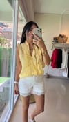 36534 ÖNÜ FIRFIRLI BLUZ SARI