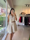 36548 %100 KETEN ELBİSE BEJ