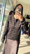 36866 ÇİZGİLİ HIRKA KAHVE