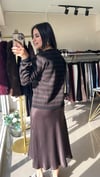 36866 ÇİZGİLİ HIRKA KAHVE