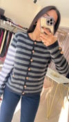 36866 ÇİZGİLİ HIRKA LACİVERT
