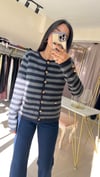 36866 ÇİZGİLİ HIRKA LACİVERT