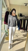 36866 ÇİZGİLİ HIRKA LACİVERT
