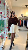 41573 PİLİLİ ŞORT ETEK EKRU