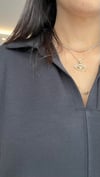 4956 POLO YAKA ELBİSE SİYAH