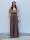 50979 LASTİKLİ PANTOLON KAHVERENGİ