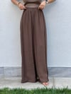 50979 LASTİKLİ PANTOLON KAHVERENGİ