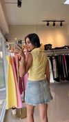 588 FERMUAR DETAYLI BLUZ SARI