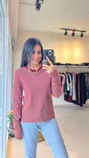6001 BORDO BEYAZ ÇİZGİLİ BLUZ