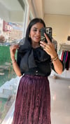 60947 BİSİKLET YAKA KUMAŞ BAĞLAMALI HIRKA SİYAH