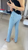 71793 YANI YIRTMAÇLI COMFORT LİKRALI PANTOLON MAVİ