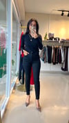 72031 Yüksek Bel Likralı Siyah Denim Pantolon-Siyah