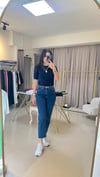 764-26 YÜKSEK BEL LİKRALI JEAN MAVİ