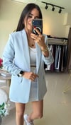 777 KOLU BÜZGÜ DETAY BLAZER BEBE MAVİ