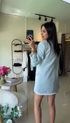 777 KOLU BÜZGÜ DETAY BLAZER BEBE MAVİ