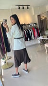 777 KOLU BÜZGÜ DETAYLI BLAZER BEYAZ
