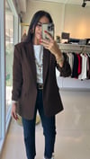 777 KOLU BÜZGÜLÜ BLAZER KAHVERENGİ