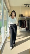9001 BELDEN LASTİKLİ PANTOLON SİYAH
