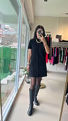 90810 YUMUŞAK MİNİ ELBİSE SİYAH