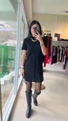 90810 YUMUŞAK MİNİ ELBİSE SİYAH
