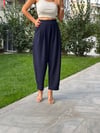 BELİ LASTİKLİ,BOMBELİ PANTOLON LACİVERT