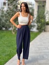 BELİ LASTİKLİ,BOMBELİ PANTOLON LACİVERT