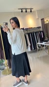 Bisiklet Yaka İnce Triko Kazak Ekru 10536
