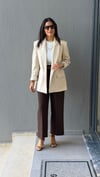Blazer Ceket-Bej