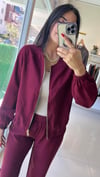 CEKET PANTOLON TENSEL TAKIM BORDO7132