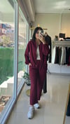 CEKET PANTOLON TENSEL TAKIM BORDO7132
