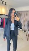 FERMUARLI CEKET VE TOPARLAYICI TAYT  TAKIM SİYAH