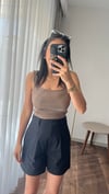 FİTİLLİ CROP KAHVERENGİ
