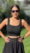 FİTİLLİ CROP SİYAH