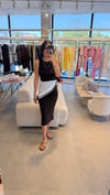 FULAR DETAYLI ELBİSE KAHVE