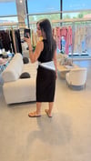 FULAR DETAYLI ELBİSE KAHVE