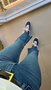 FULL LİKRALI, TOPARLAYICI , YÜKSEK BEL , PAÇASI KESİK ,FLARE JEAN,  MAVİ 1706-01