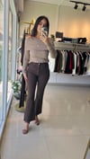 FULL LİKRALI, TOPARLAYICI , YÜKSEK BEL , PAÇASI KESİK ,FLARE JEAN,  KAHVE 1706-78