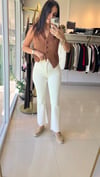FULL LİKRALI, TOPARLAYICI , YÜKSEK BEL , PAÇASI KESİK ,FLARE JEAN,  EKRU 1706-80