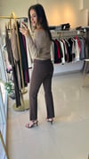 FULL LİKRALI, TOPARLAYICI , YÜKSEK BEL , PAÇASI KESİK ,FLARE JEAN,  KAHVE 1706-78