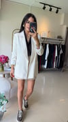 KETEN ASTARLI BLAZER CEKET BEJ