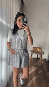 KETEN YELEK ŞORT TAKIM GRİ