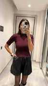 KISA KOLLU TEK FİTİLLİ KAZAK BORDO