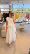 KOLLARI DANTELLİ MARKA MODEL ELBİSE BEYAZ