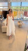 KOLLARI DANTELLİ MARKA MODEL ELBİSE BEYAZ