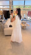 KOLLARI DANTELLİ MARKA MODEL ELBİSE BEYAZ