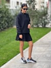 Kolları Taşlı Sweat Beyaz
