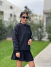 Kolları Taşlı Sweat Beyaz