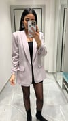 KOLU BÜZGÜ DETAYLI BLAZER GRİ
