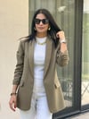 KOLU BÜZGÜ DETAYLI BLAZER Haki