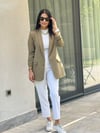 KOLU BÜZGÜ DETAYLI BLAZER Haki